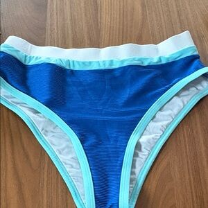 Cupshe Blue and White Swim Bottom NWT